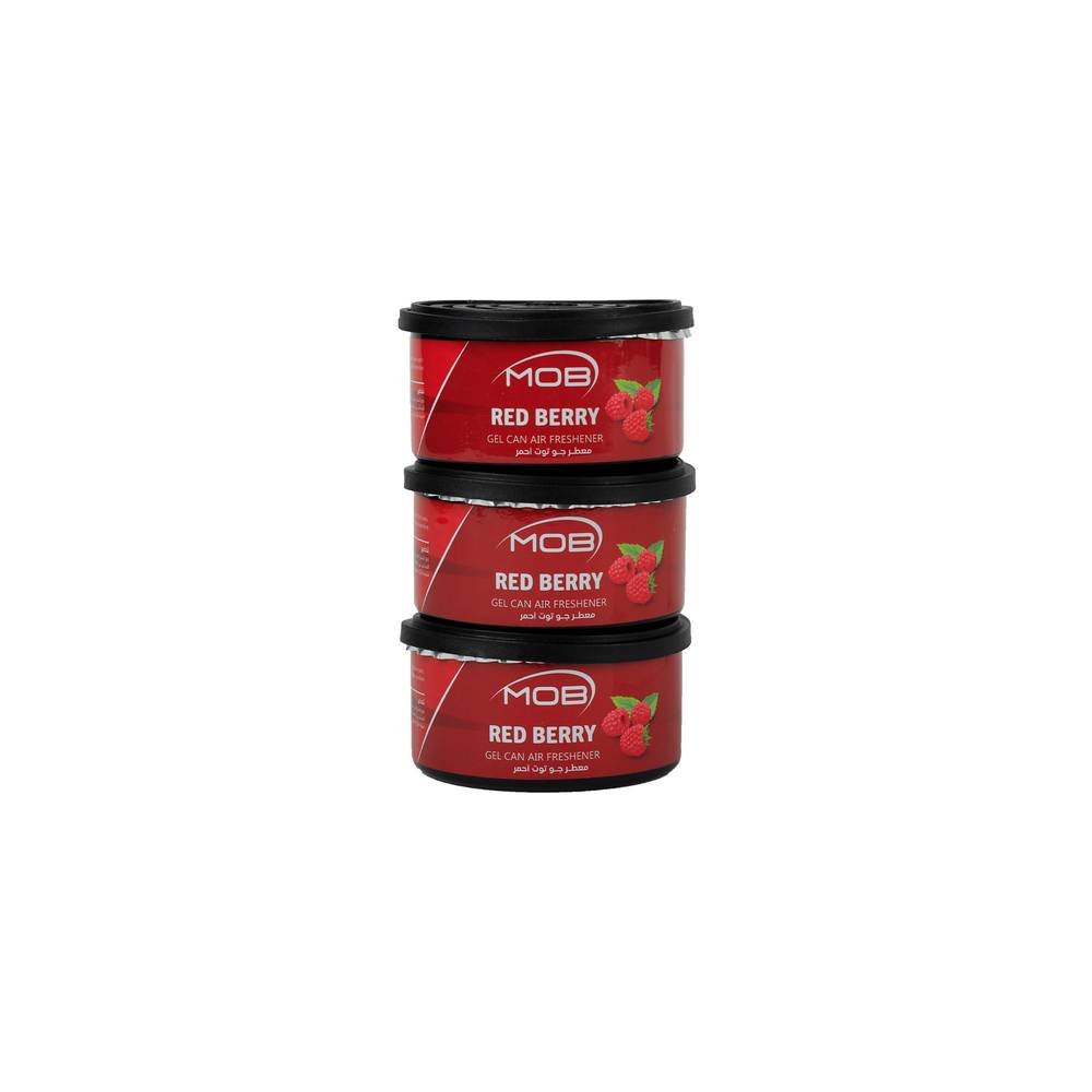 أم او بي علبة جل توت أحمر 3 في 1 معطر جو للسيارة