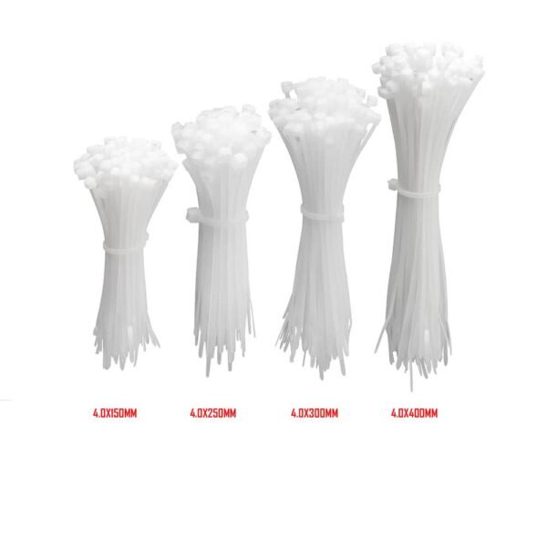 رباط بلاستيك ابيض 4.0X250MM 100PCS