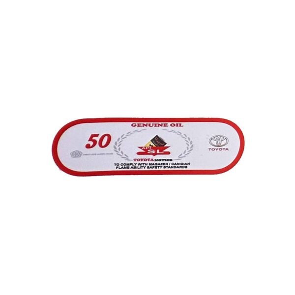 استيكر زيت تويوتا الاصلي 50