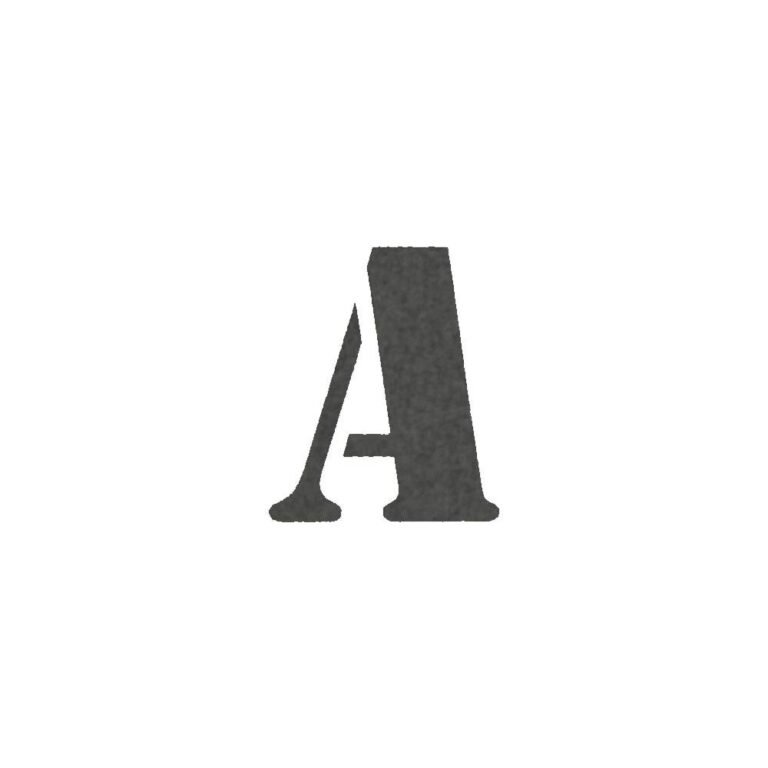 استيكر اسود حرف الـ A