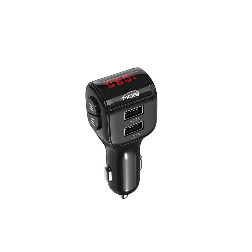 ايم او بي جهاز إرسال FM لاسلكي USB شاحن A01 Bluetooth 5.0 إصدار السيارة