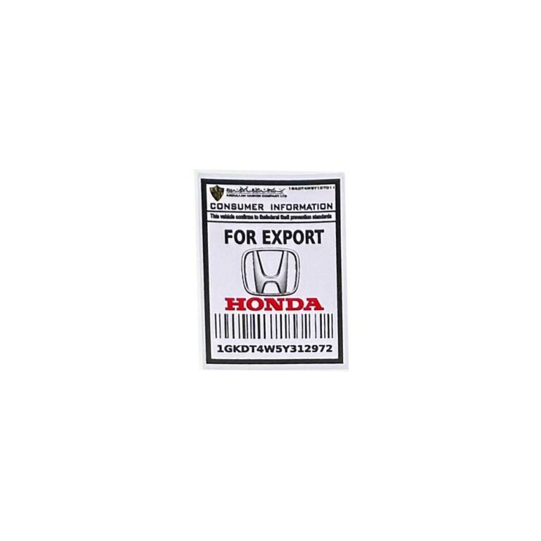استيكر FOR EXPORT هوندا