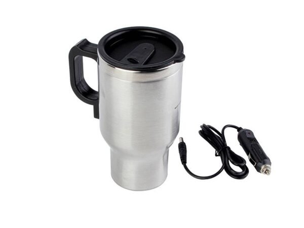 HEATED TRAVEL MUG STAINLESS STEEL 12V