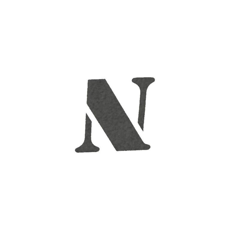 استيكر اسود حرف الـ N