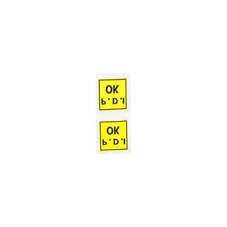 استيكر Ok b.D.I لون اصفر