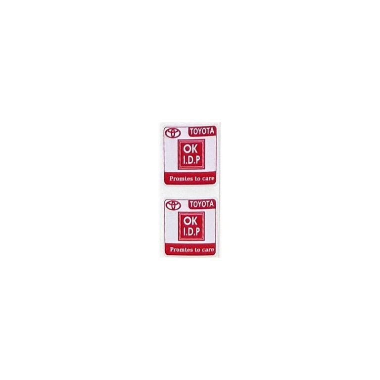 استيكر Ok I.D.P لون احمر تويوتا